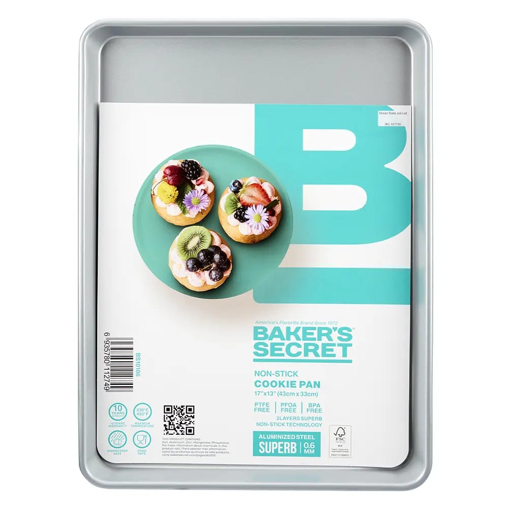 Baker's Secret Non-Stick Aluminized Steel Cookie Pan, 17" x 13"