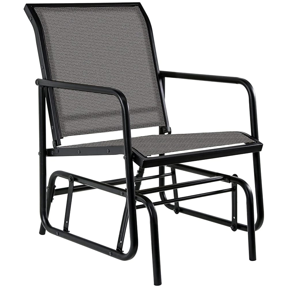 Outdoor Patio Glider Chair, Black