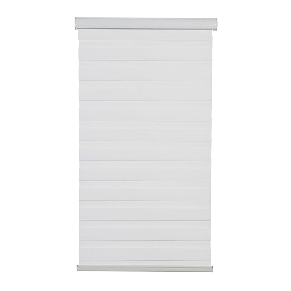 Cordless Textured Fabric Push-up Shadow Roller Shade, White, 39" x 66"