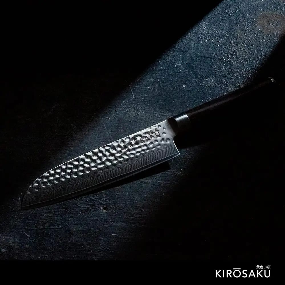 Kirosaku Damascus 7" Santoku Knife