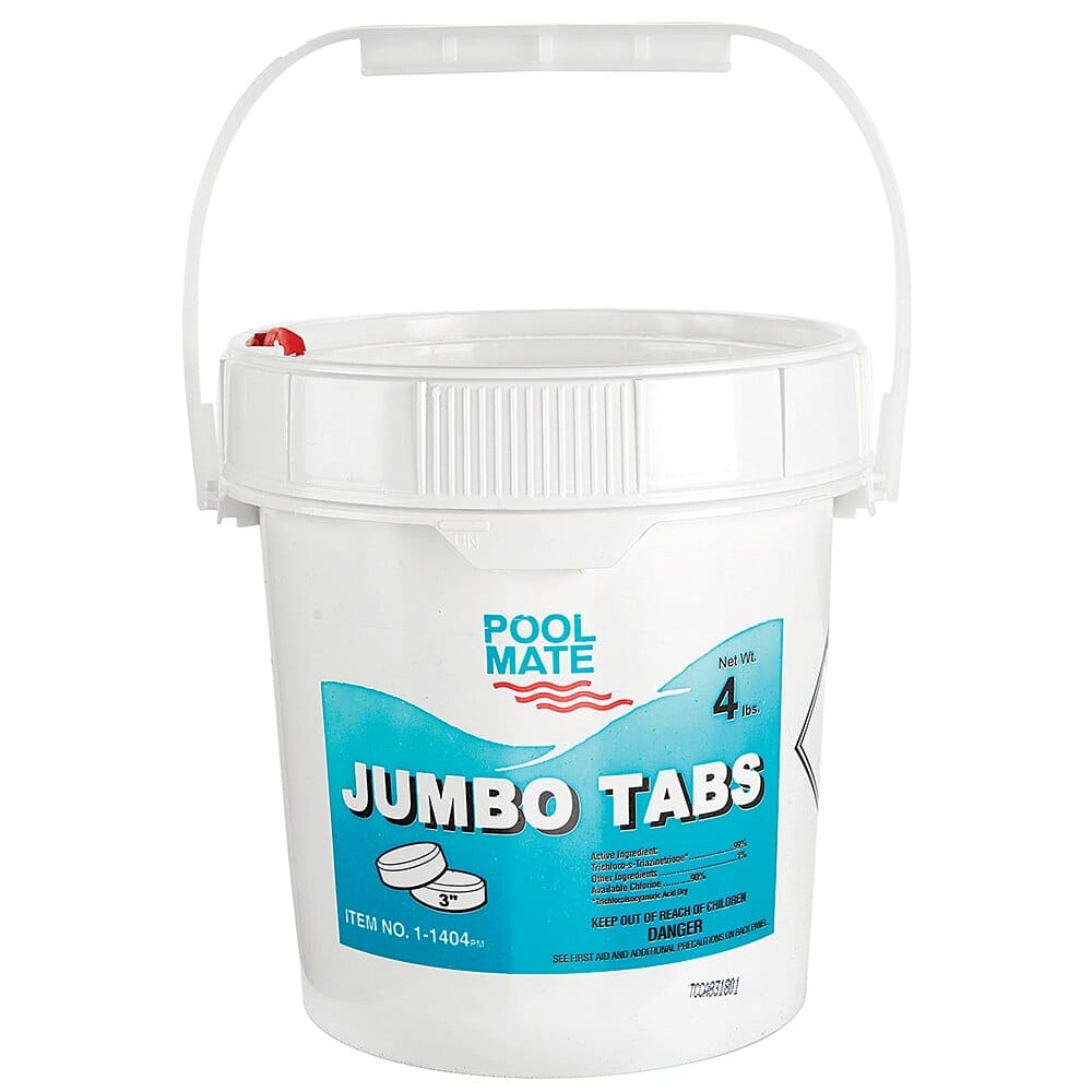 Pool Mate 3" Jumbo Chlorine Tabs, 4 lbs