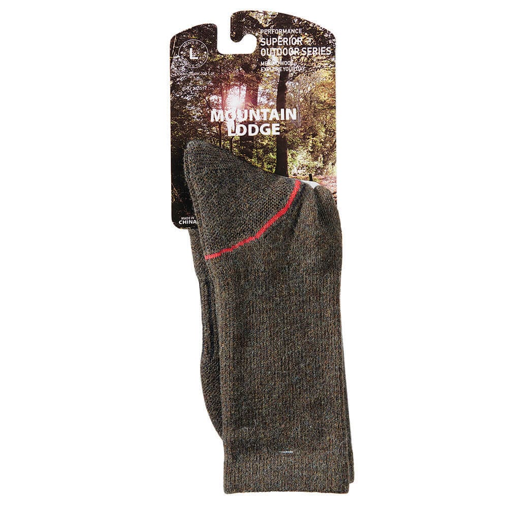 Mountain Lodge Men's Performance Outdoor Series Merino Wool Socks, Large