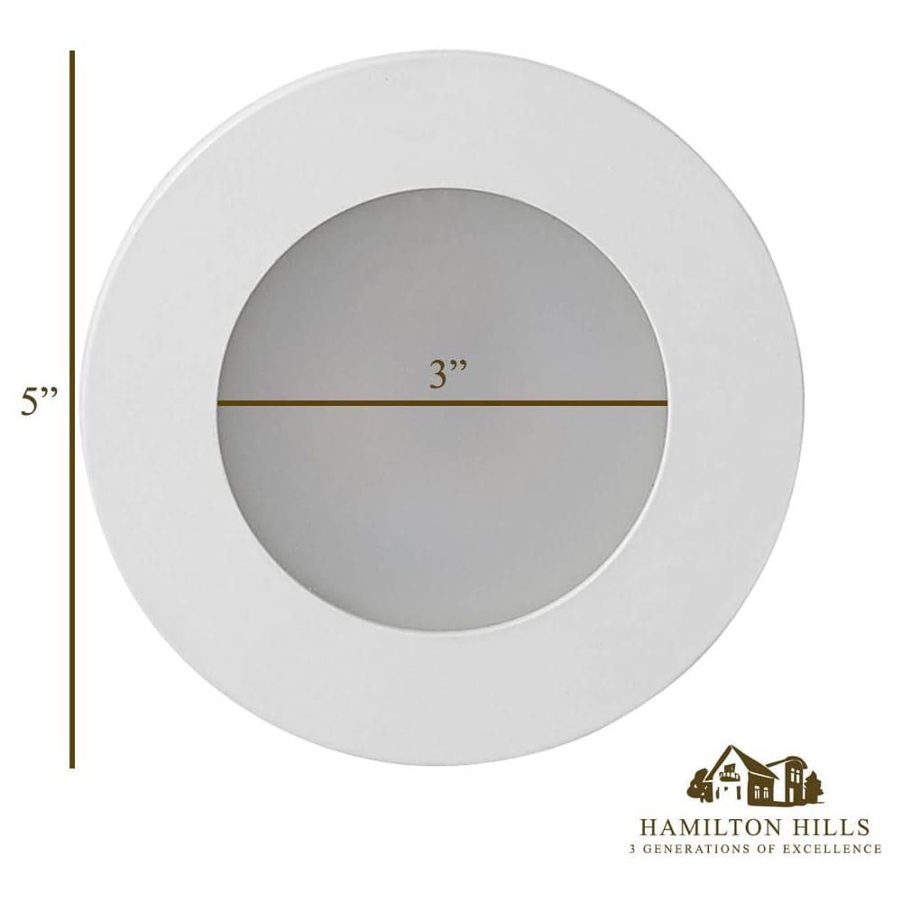 Hamilton Hills Round Flush Mount Recessed LED Light, White