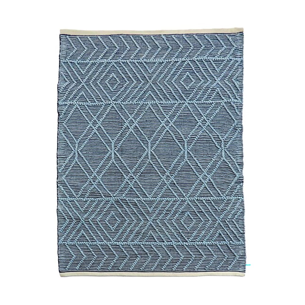 Hand Woven Polyester Indoor/Outdoor Rug, Navy, 4' x 6'