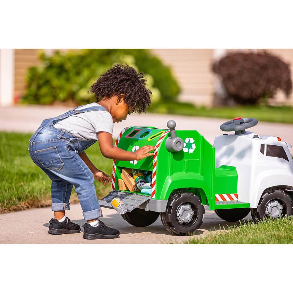 Kid Trax 6V Real Rigs Recycling Truck Interactive Ride-On Toy