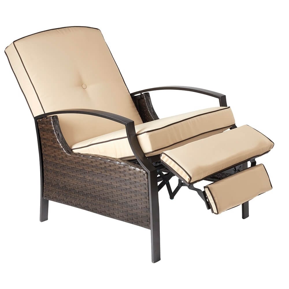 All-Weather Resin Wicker Patio Recliner