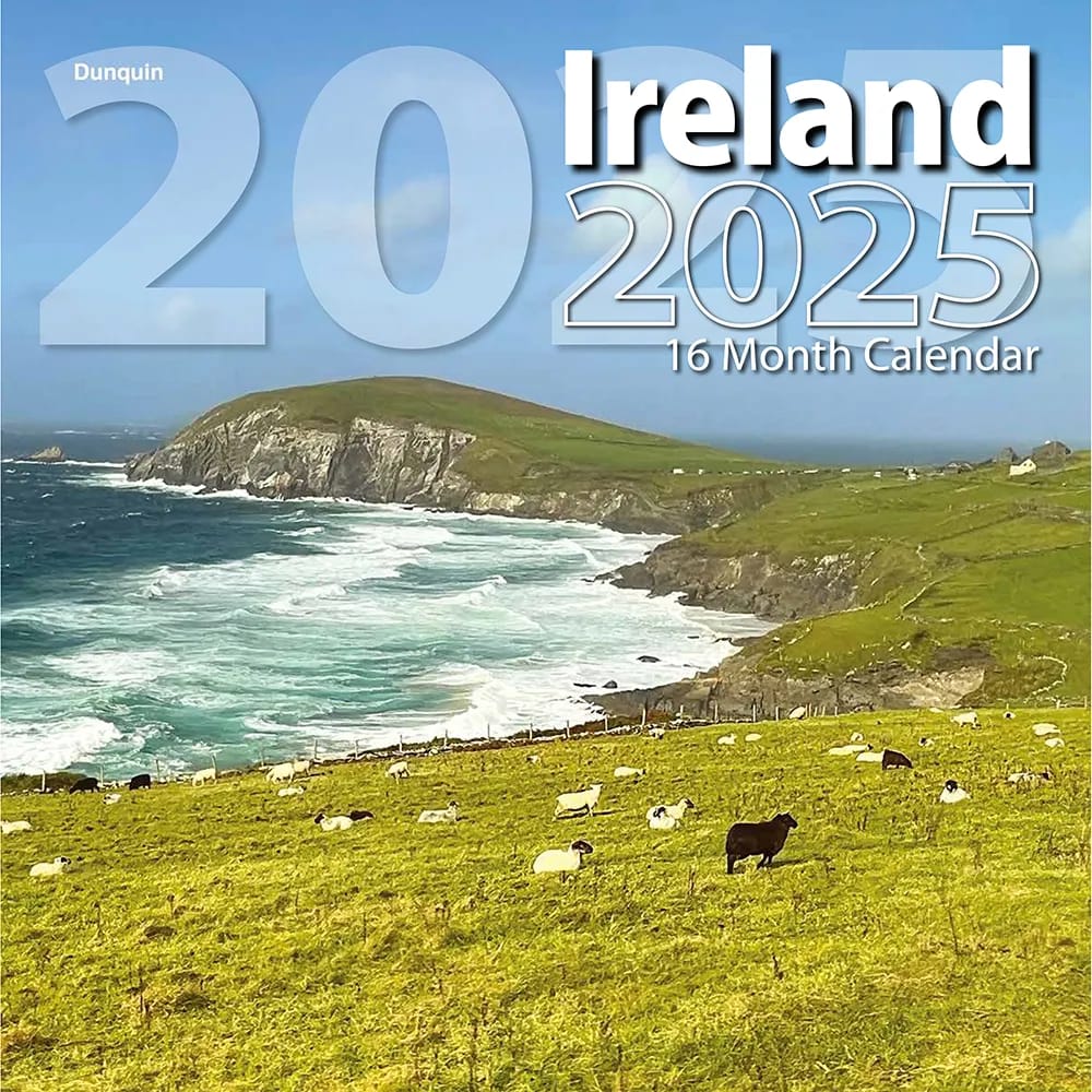 2025 Ireland Themed 16 Month Wall Calendar, 12"