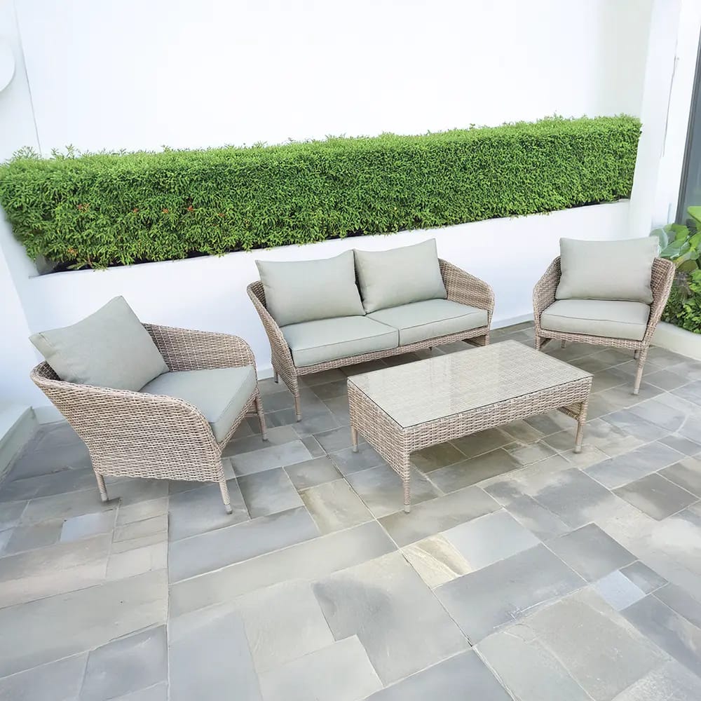 4-Piece Resin Wicker Deep Seating Set
