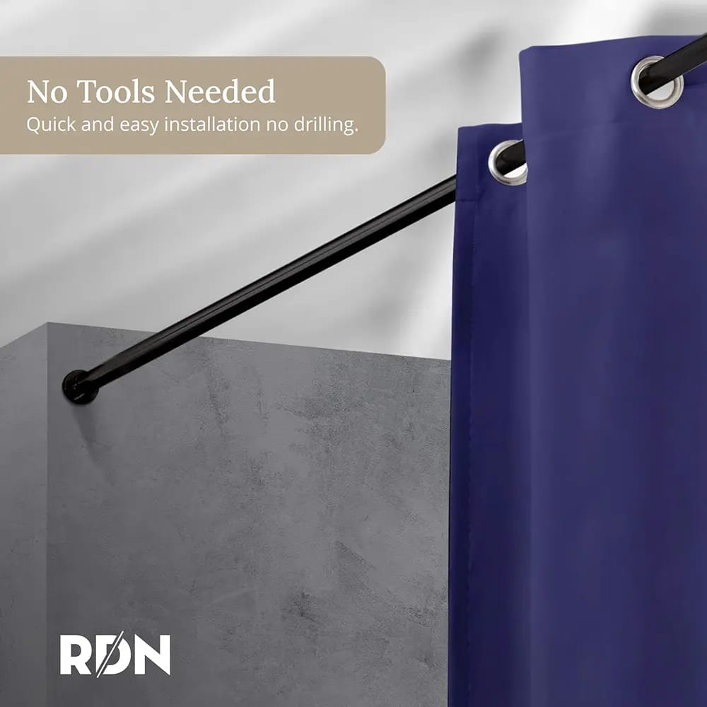 Room/Dividers/Now Tension Curtain Rod, 48"-80", Black
