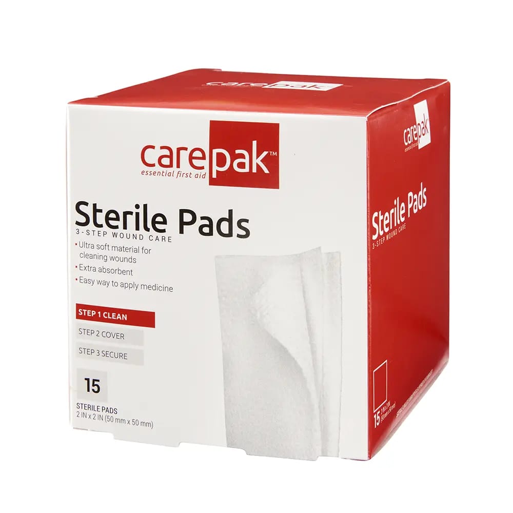 carepak 2" Sterile Pads, 15 Count