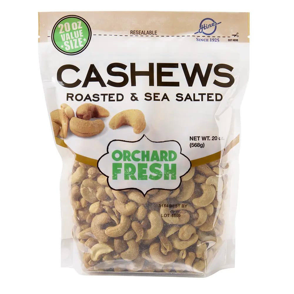 Hines Roasted & Sea Salted Cashews, 20 oz