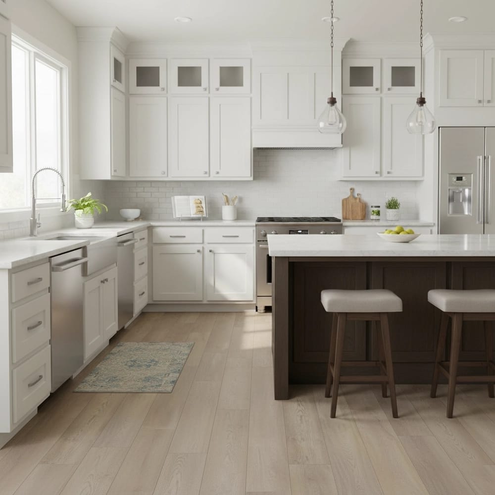 Bellawood Artisan 5/8" Champagne Beach White Oak Distressed Engineered Hardwood Flooring, Beige, 34.1 sq. ft. ($9.65/sq. ft.)