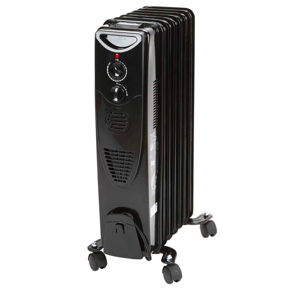 Century Oil-Filled Radiator Heater, Black