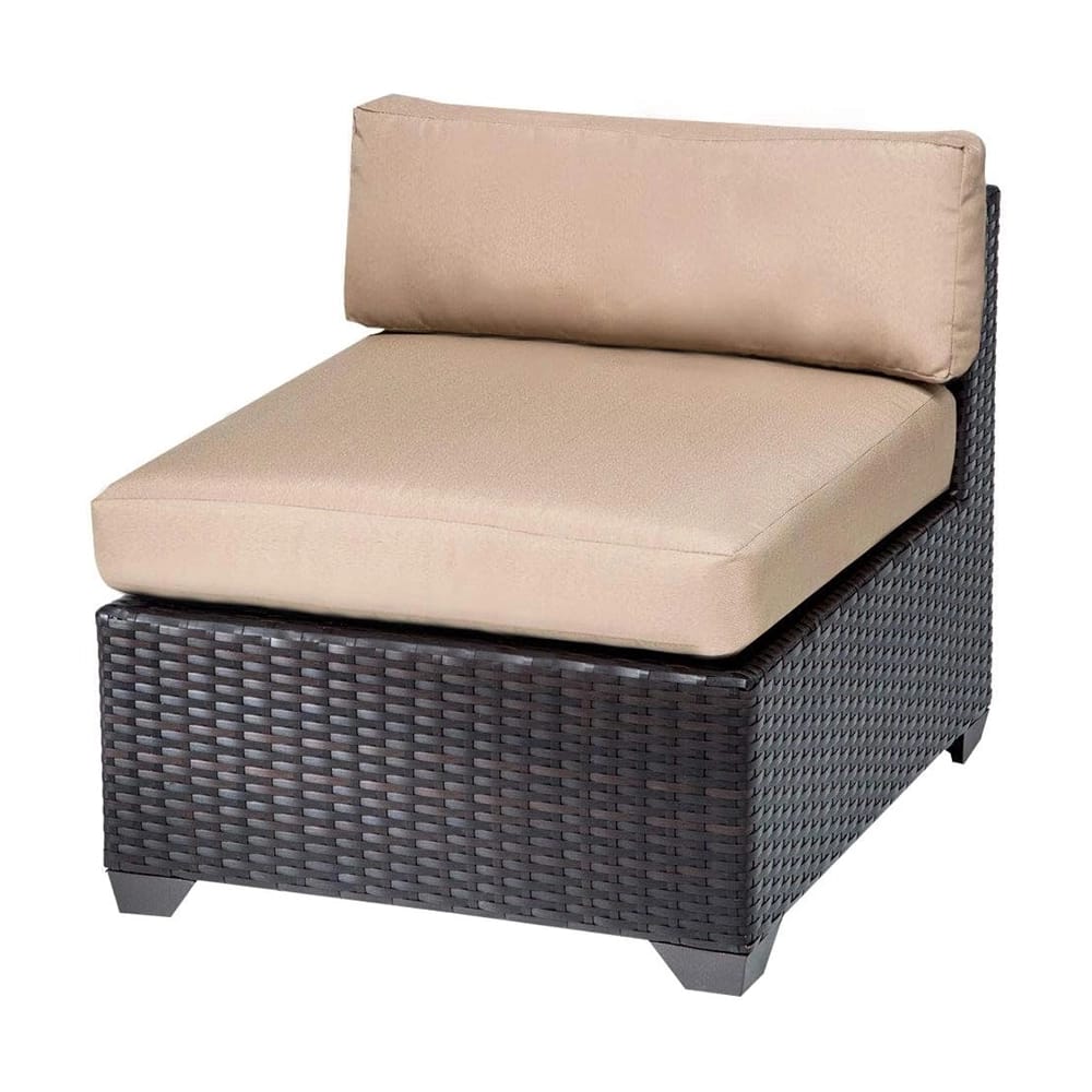 Anishia 6-Piece Sofa Seating Group with Cushions, Dark Brown/Wheat