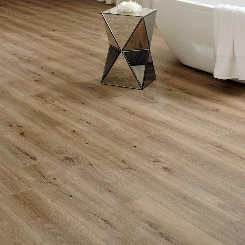 Duravana 9mm Lake Worth Oak Waterproof Hybrid Resilient Flooring, Beige, 23.9 sq. ft. ($4.18/sq. ft.)