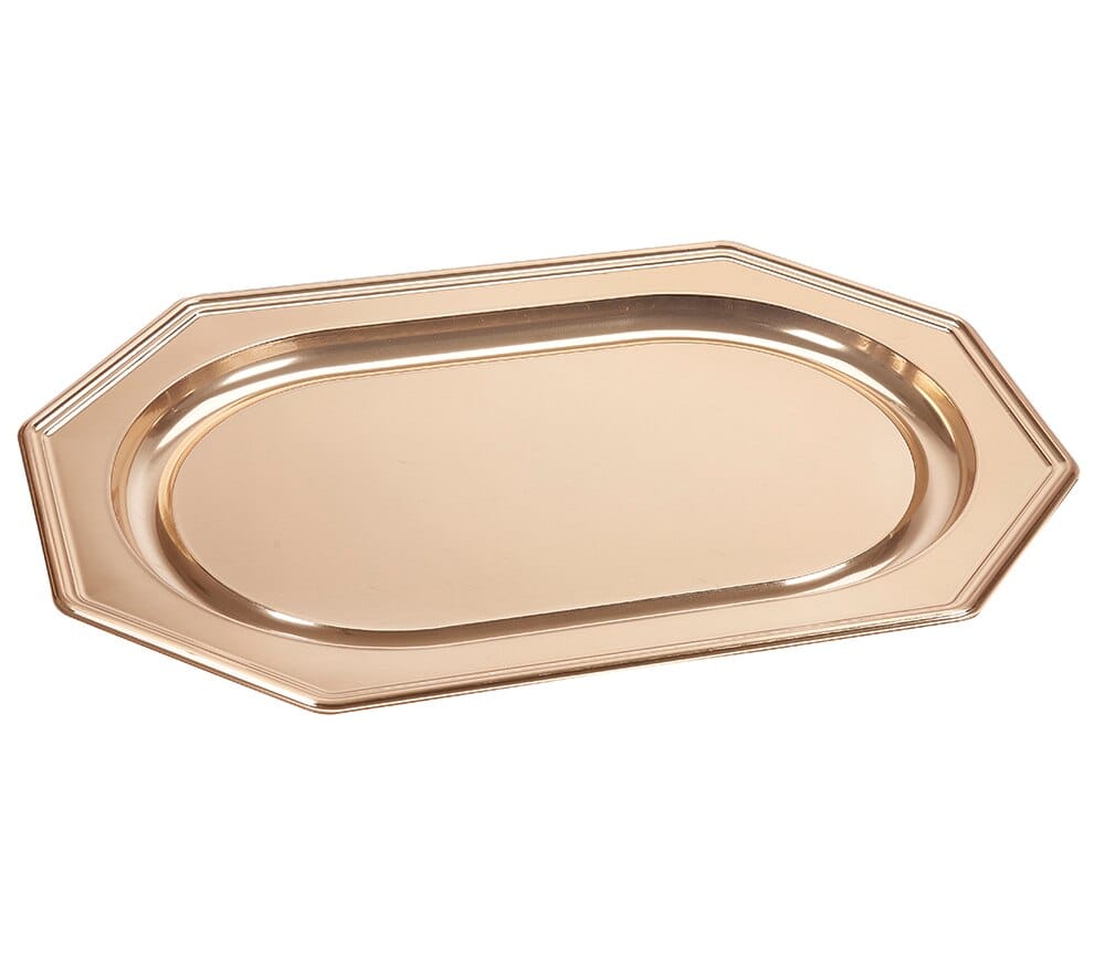 Gold Plastic Serving Plate, 18"