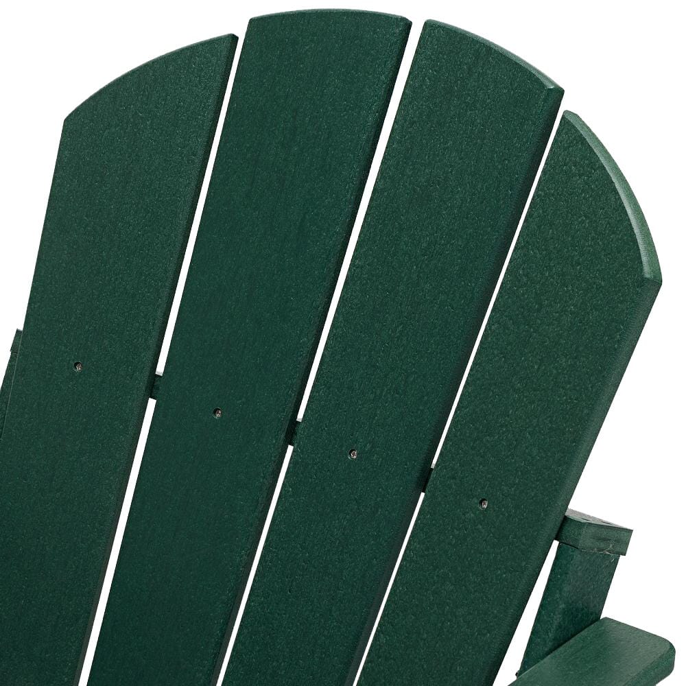 Folding All-Weather Adirondack Chair, Green