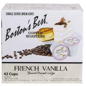 Boston's Best French Vanilla Flavored Gourmet Coffee Cups, 42 Count
