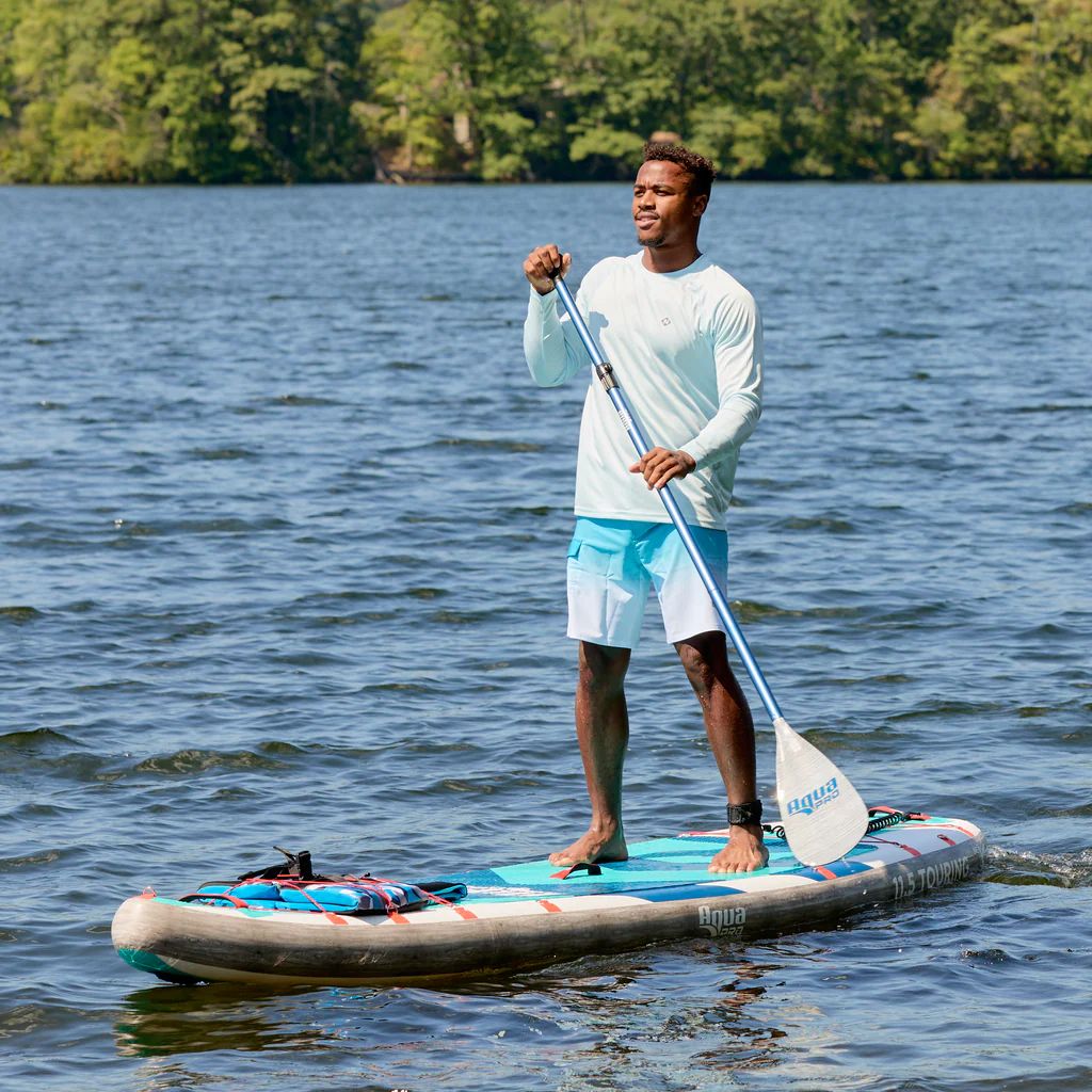 Aqua Pro 11'6 Halcyon Touring Inflatable Paddle Board with Backpack and Pump, Blue