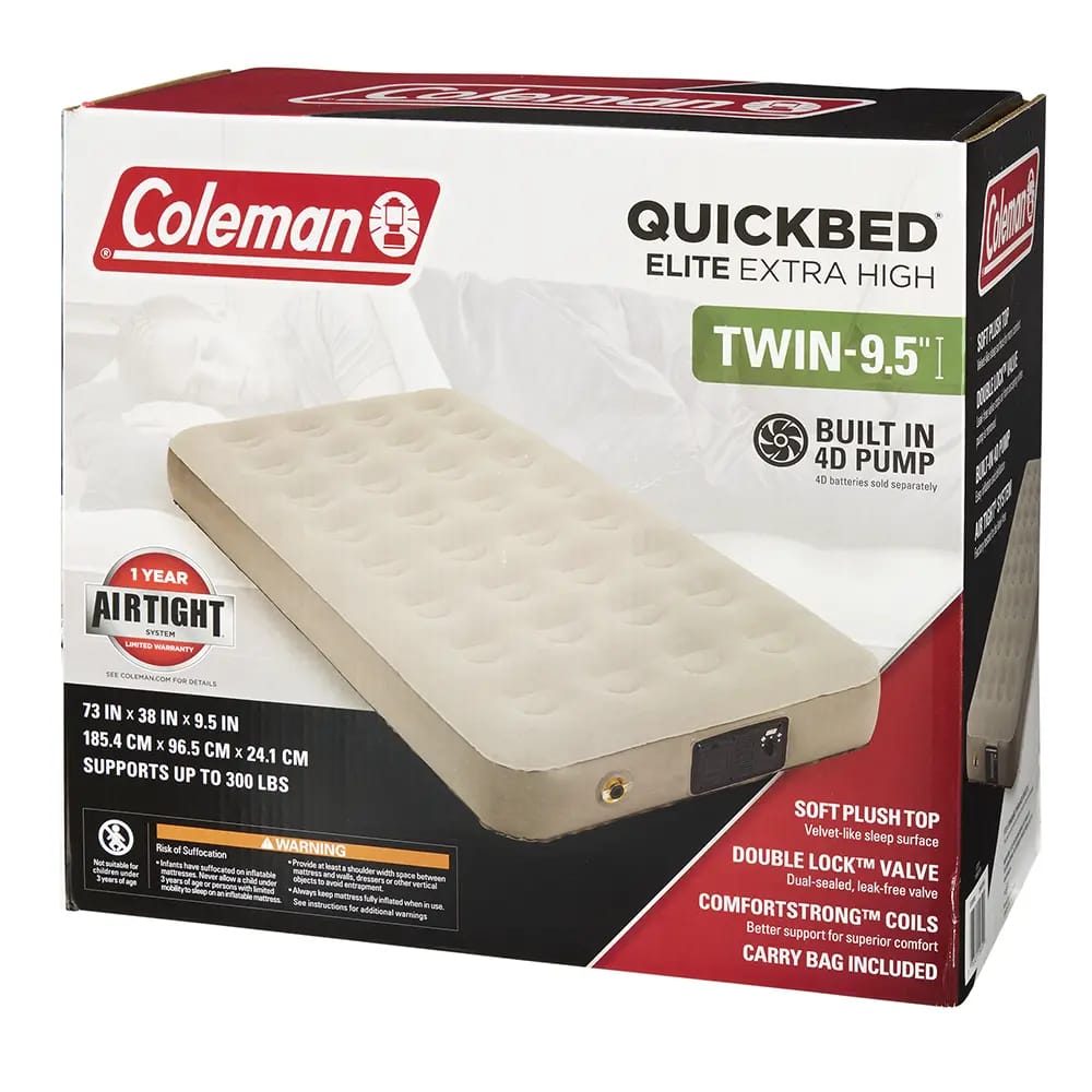 Coleman Twin Sized Air Bed with Built In 4D Pump