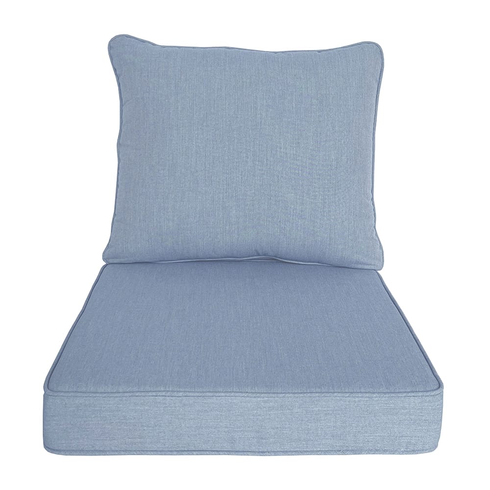 OutdoorLiving Furnishings Acrylic Deep Seat Patio Cushion with 3M Scotchgard, Denim