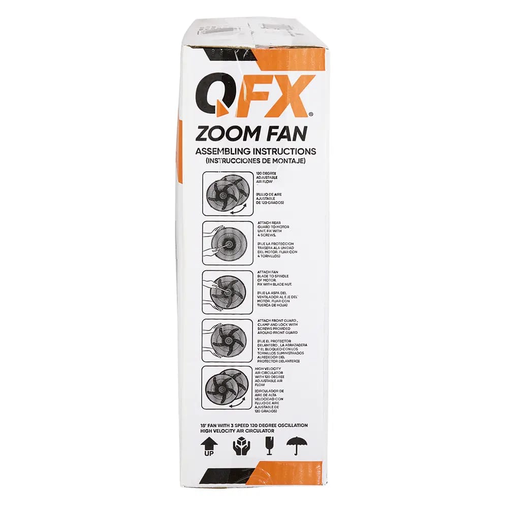 QFX 5 Blades Multifunctional 3 in 1 Fan, 18"
