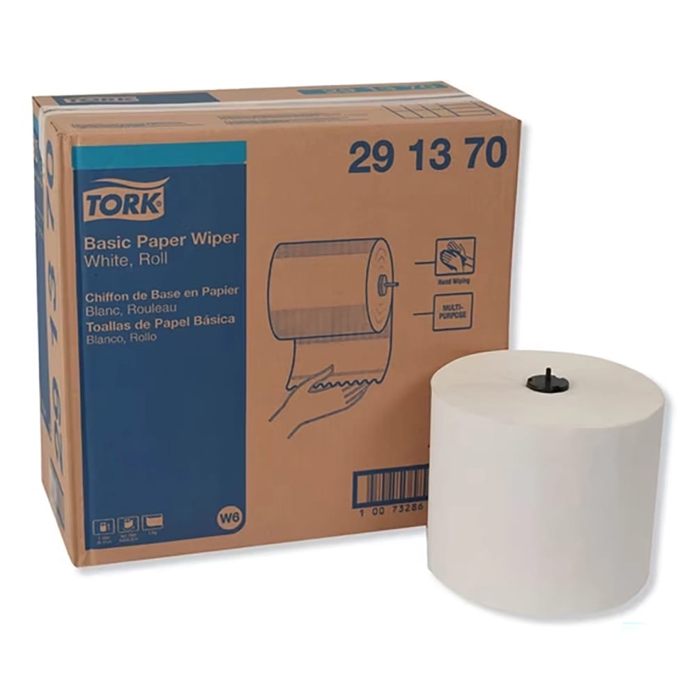 Tork Basic Paper Wiper Roll, 7.68" x 1150', 4 Pack