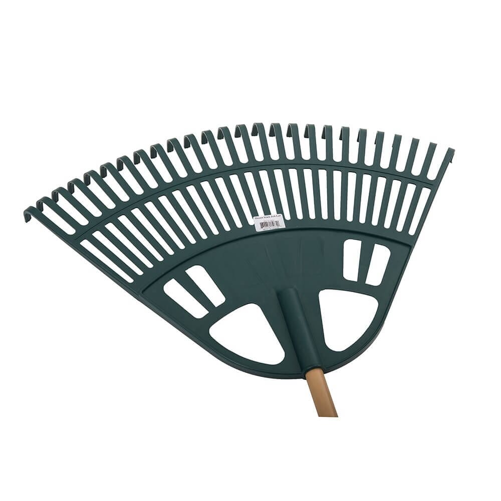 24" Plastic Leaf Rake with Foam Grip Handle