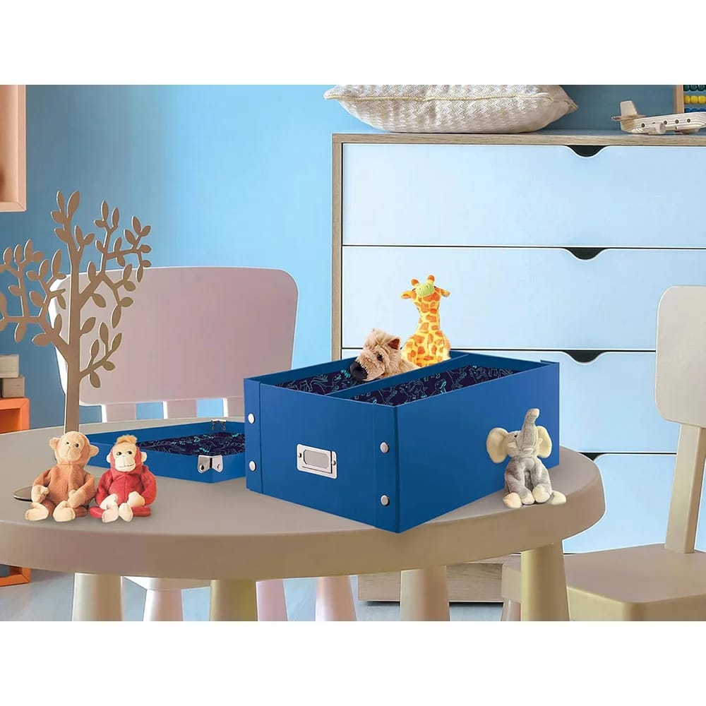 Snap-N-Store Large Collapsible Storage Box, Blue/Dinosaurs, 2 Pack