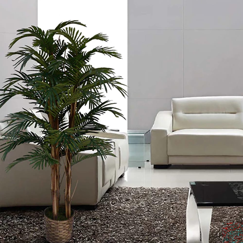 Vintage Home 60" Palm Tree in Bamboo Wicker Planter