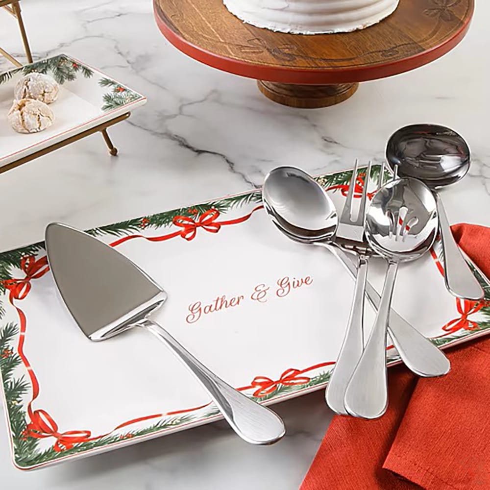 Martha Stewart Stainless Steel Alness 5-Piece Hostess Set
