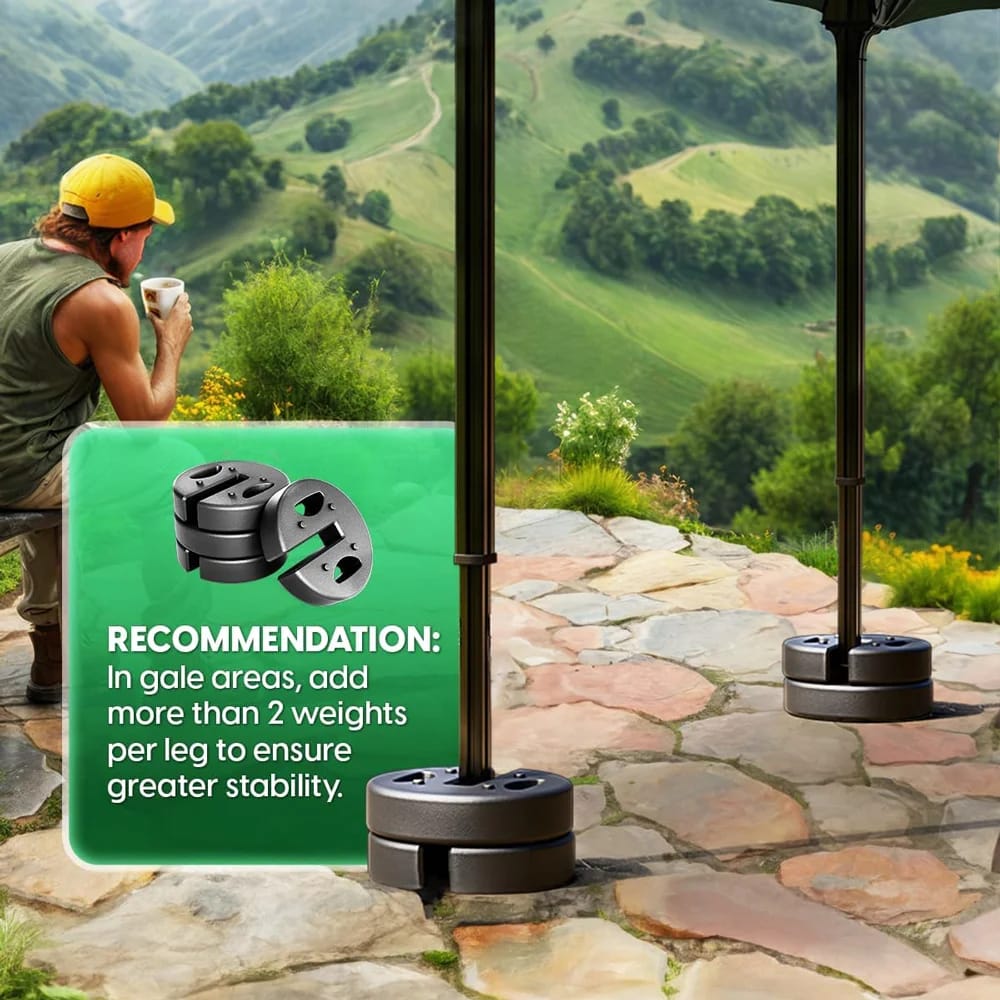 Idzo No-Pinch Canopy Weights, 8-Piece, 80 lbs
