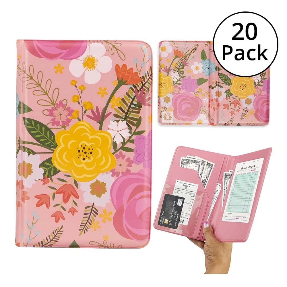 Double Side Check Presenter, Pink/Floral, 20 Pack