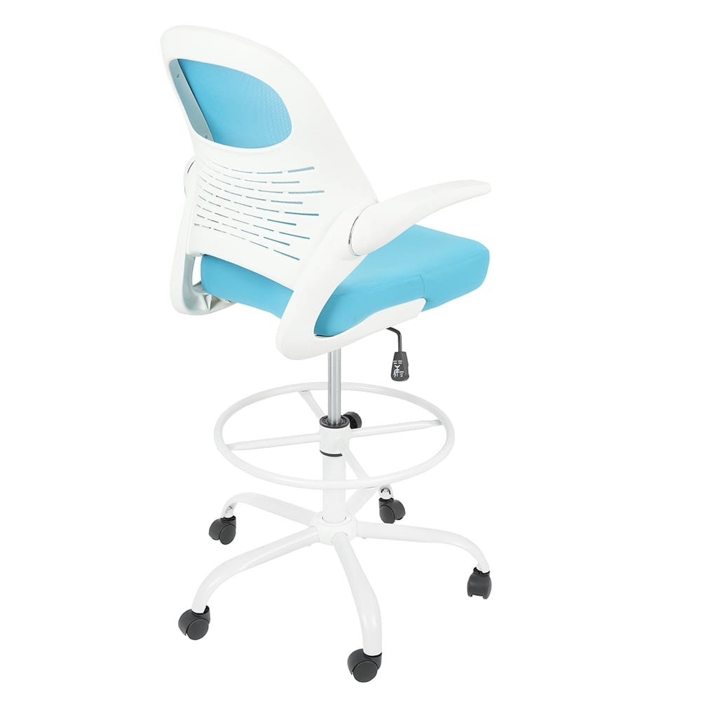 HYLONE Tall Drafting Chair, Light Blue