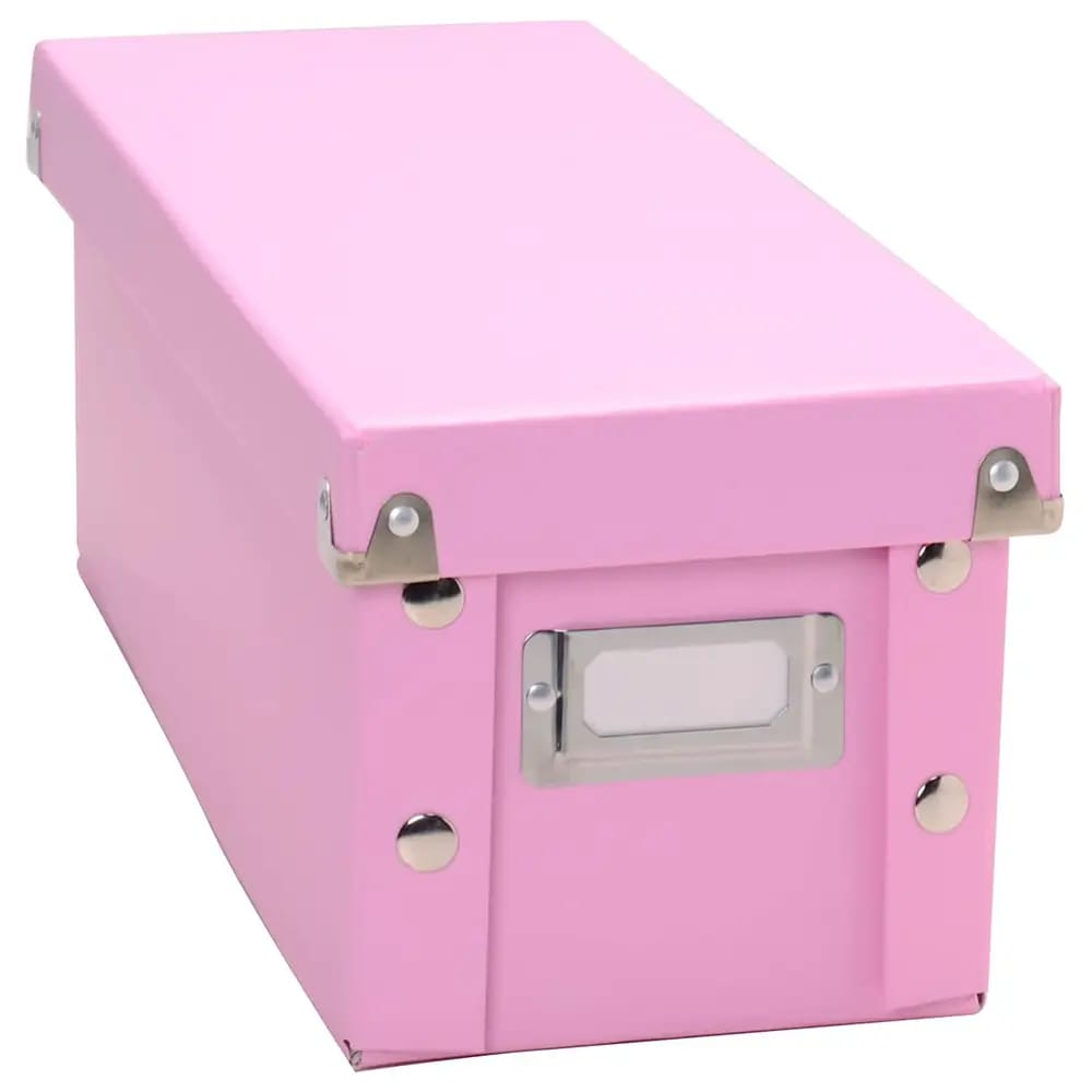 Snap-N-Store Medium Collapsible Storage Box, Pink/Rainbow, 2 Pack