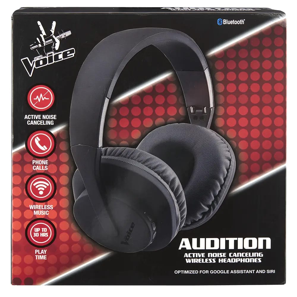 The Voice Audition Active Noise Cancelling Wireless Headphones, Black