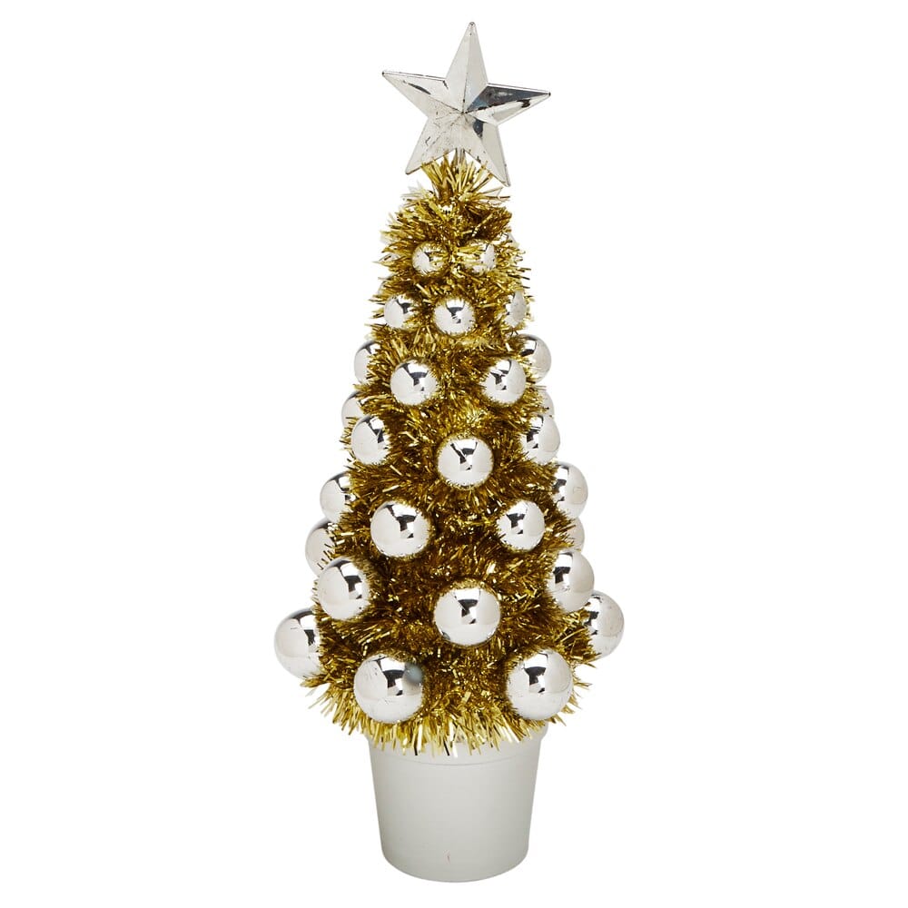 Christmas Decorative Tinsel Tree, 11.5"