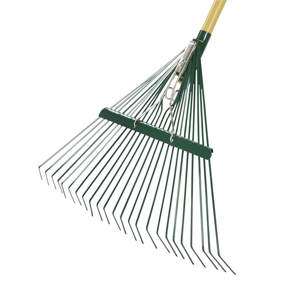 Steel Tine Leaf Rake with Foam Handle, 24"