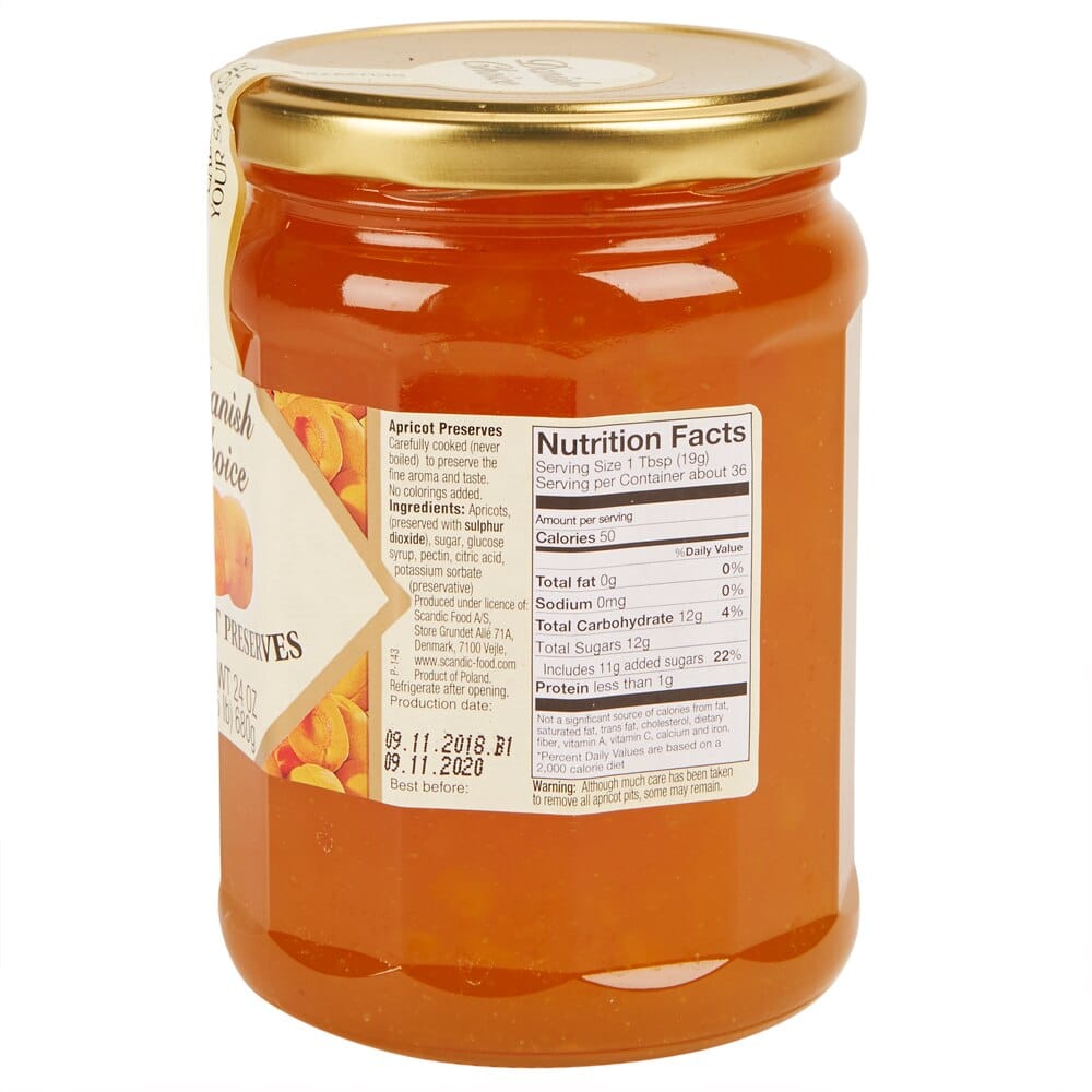 Danish Choice Apricot Preserve, 24 oz