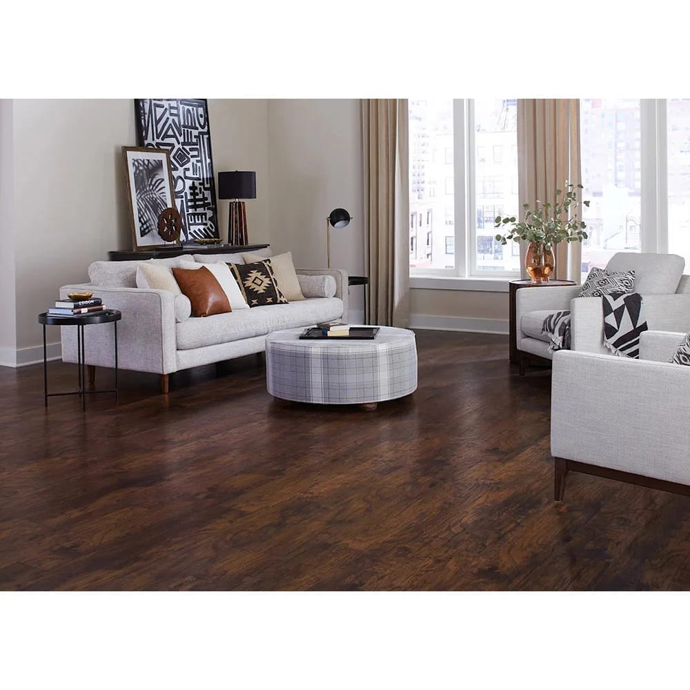 Dream Home 12mm Rustic Realm Hickory Waterproof Laminate Flooring, Brown, 15.9 sq. ft. ($3.77/sq. ft.)