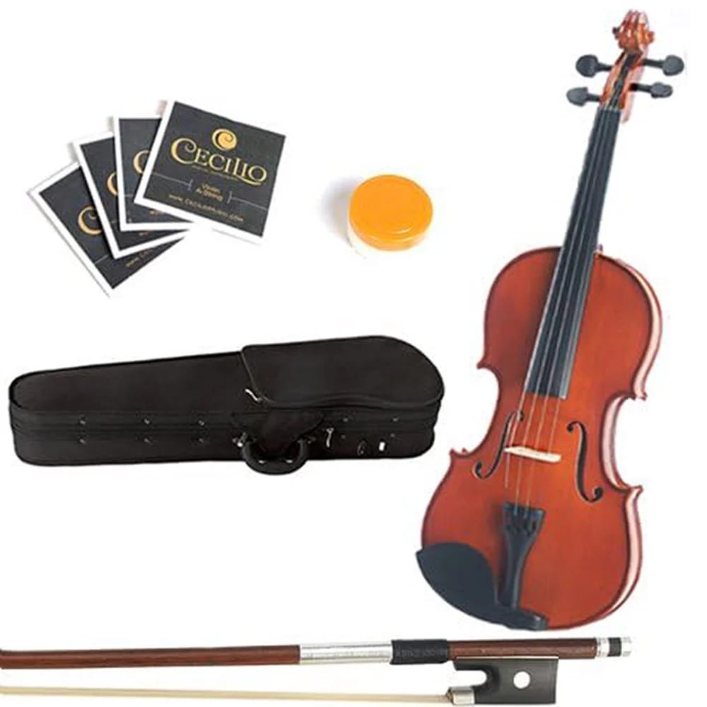 Mendini 12" Varnish Solid Wood Viola, Natural