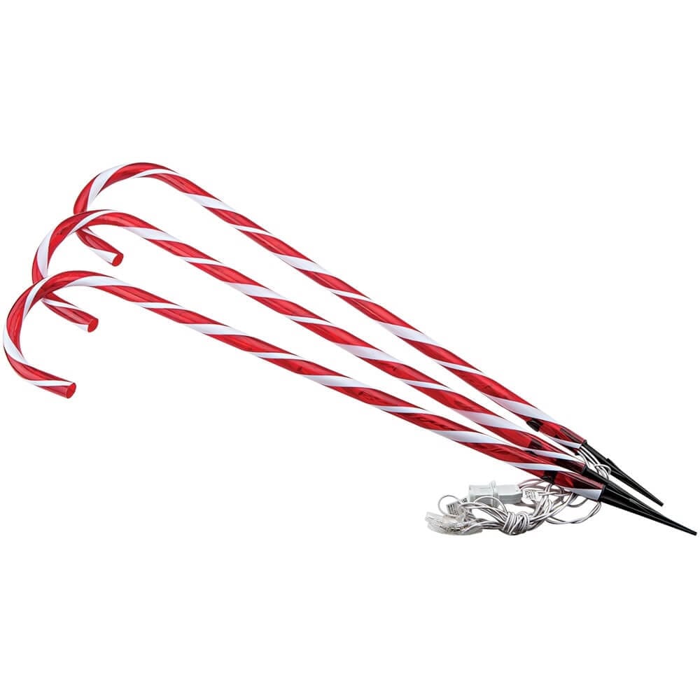 Candy Cane Christmas Lights, Set of 3