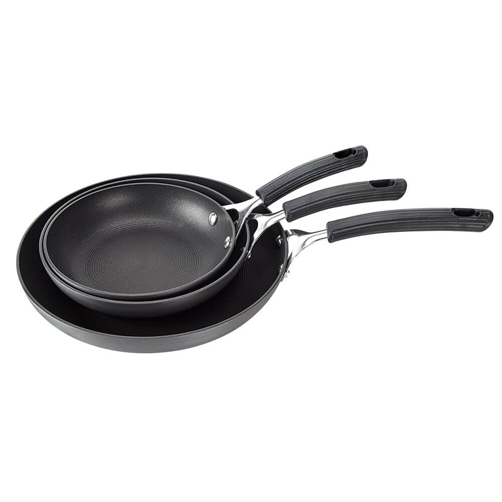 Circulon Hard-Anodized Nonstick Skillet Set, 3-Piece