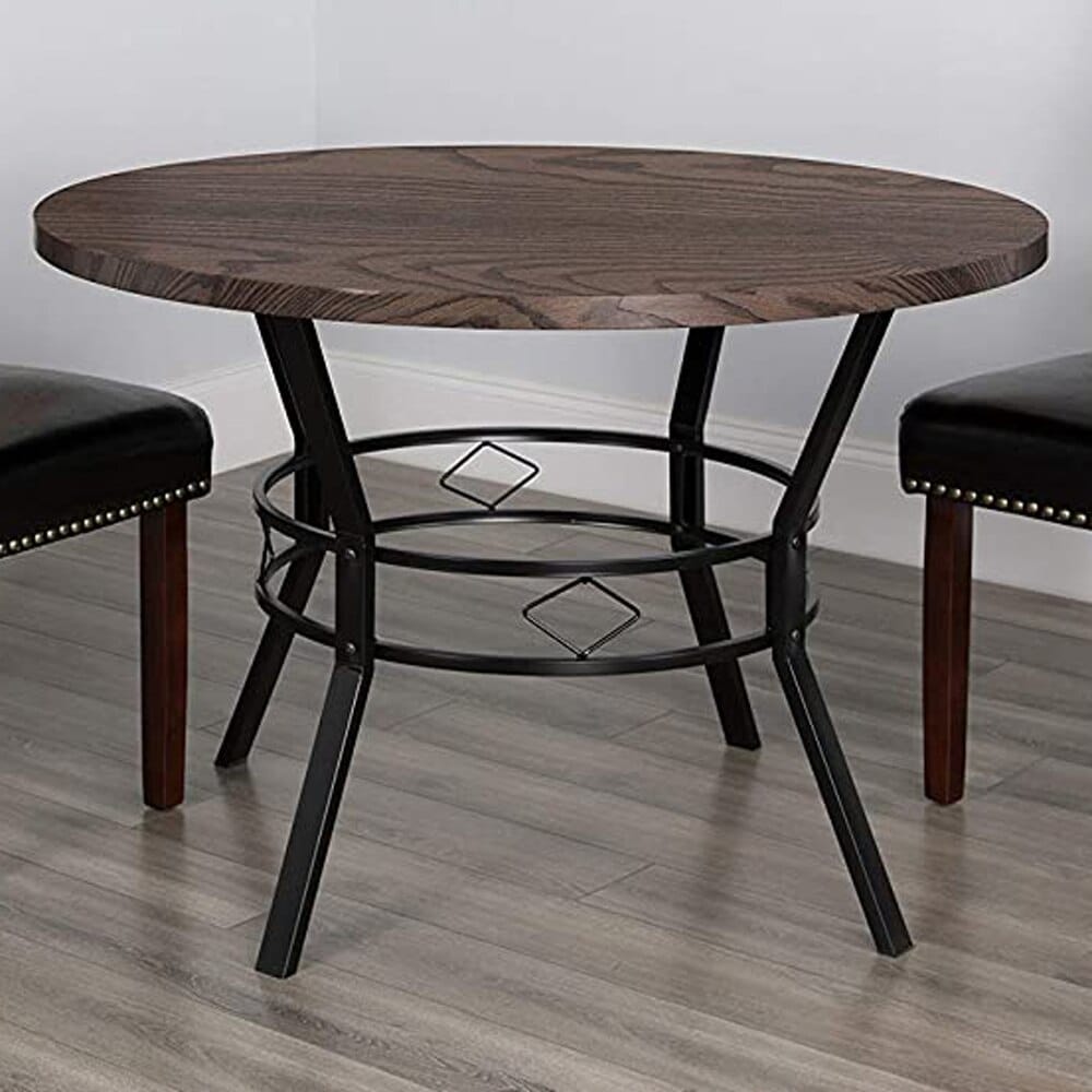 Tremont Round Dining Table, Espresso Wood, 45"