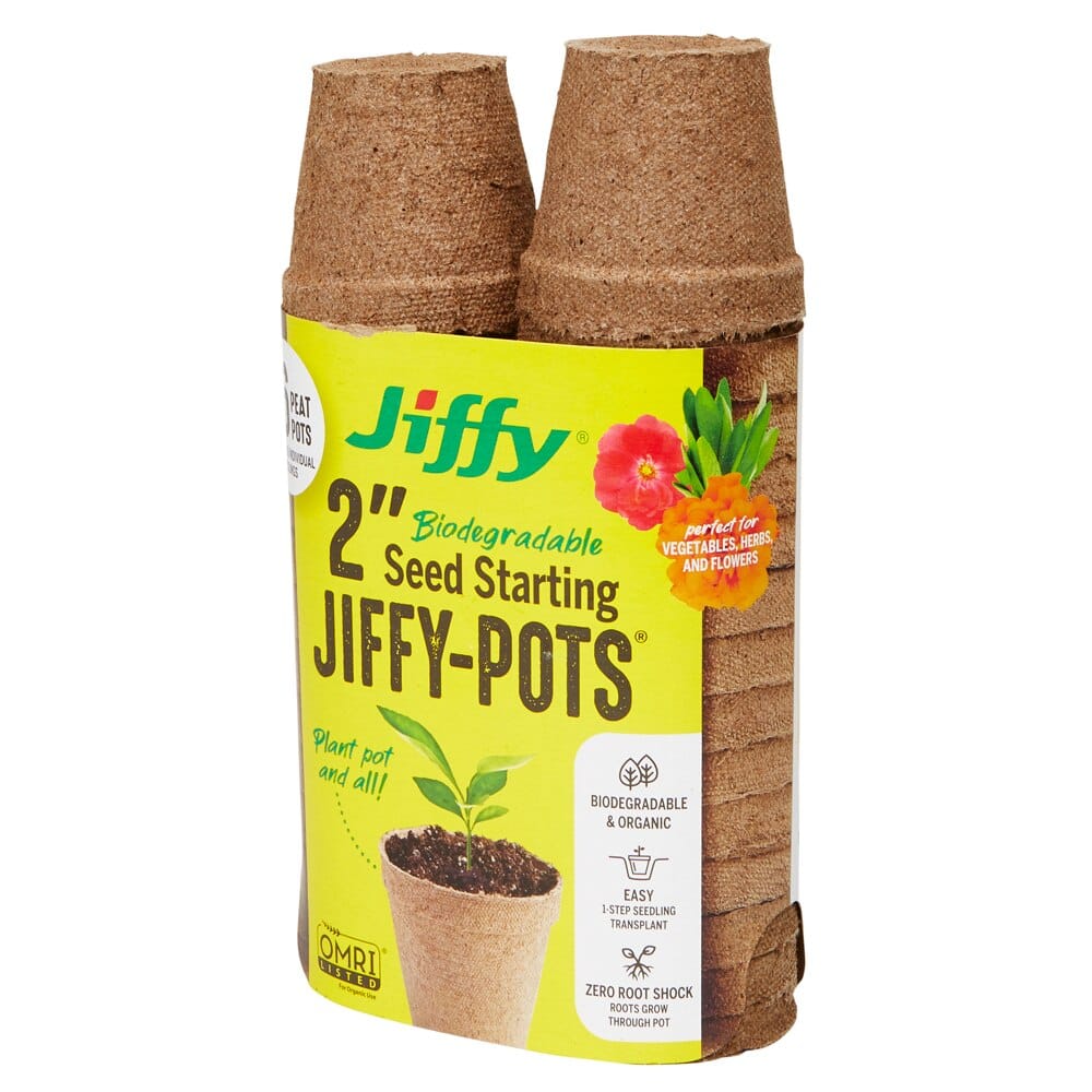 2" Biodegradable Seed Starting Jiffy-Pots, 26 Pots
