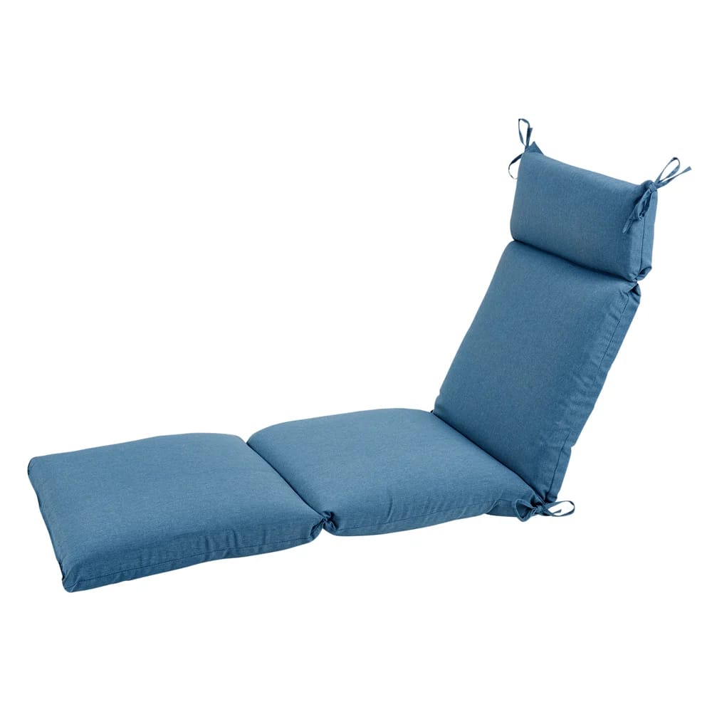 Outdoor Chaise Cushion, Mediterranean Blue