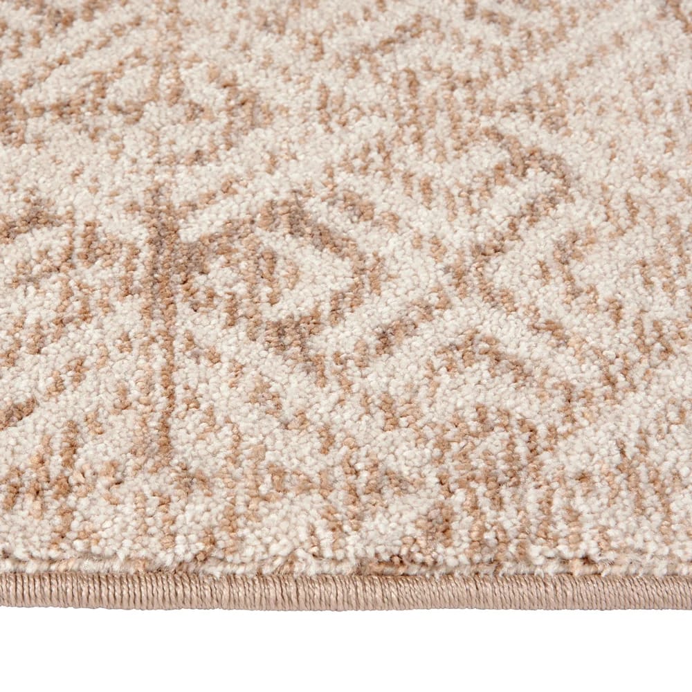 Hazel Collection 9' x 12' Tile Area Rug, Beige & Ivory