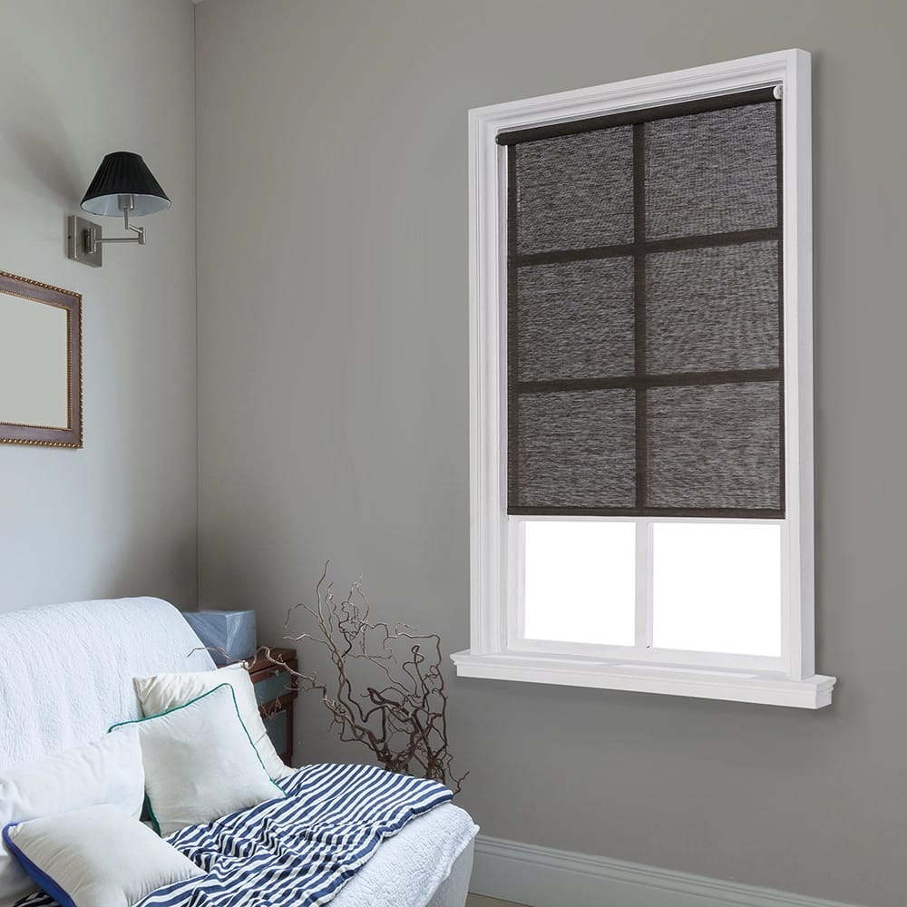 Cordless Paper Roller Shade, Brown, 56-63.75" x 64"