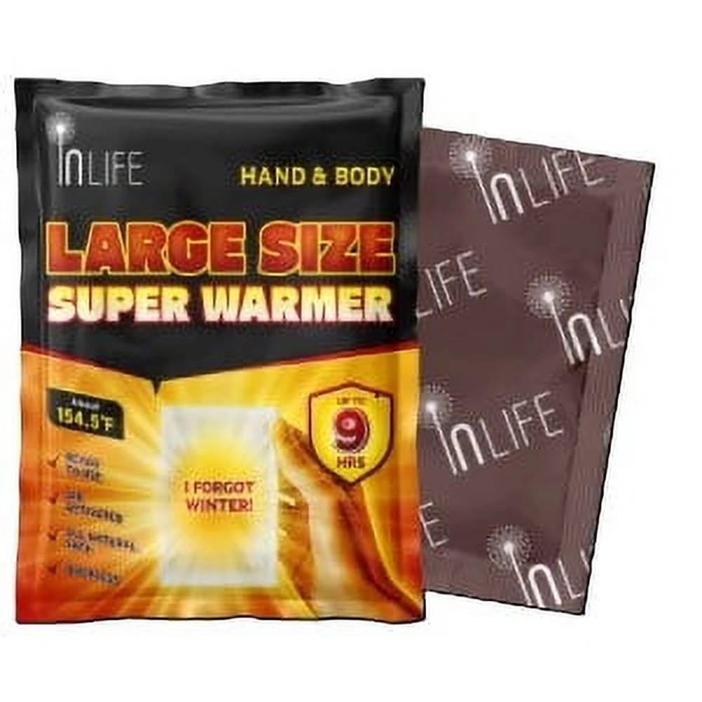 Inlife Large Size Super Hand & Body Warmer, 40 Pack