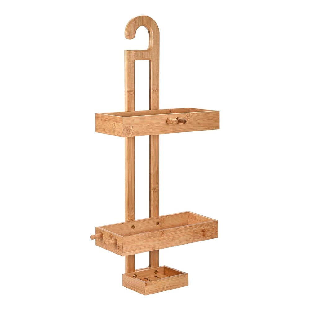 Bamodi Hanging Bamboo 2-Tier Shower Caddy